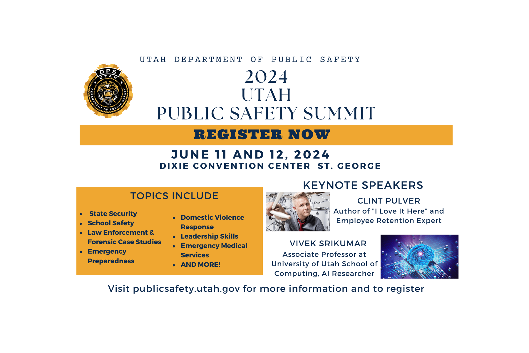 Featured image for “Register Now for the Utah Public Safety Summit”