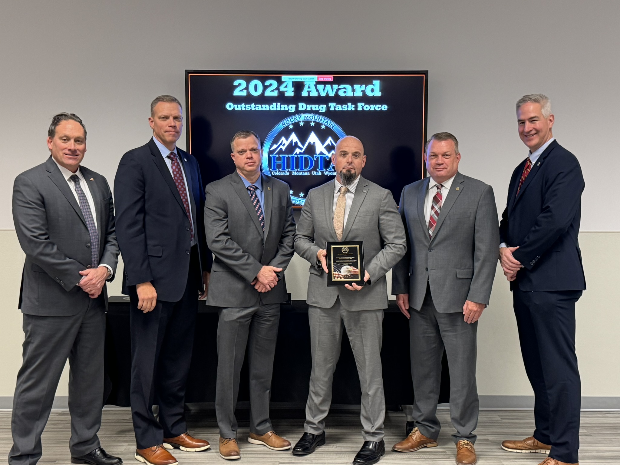 Featured image for “State Bureau of Investigation’s Narcotics Unit Recognized as Rocky Mountain High-Intensity Drug Trafficking Area Task Force of the Year”