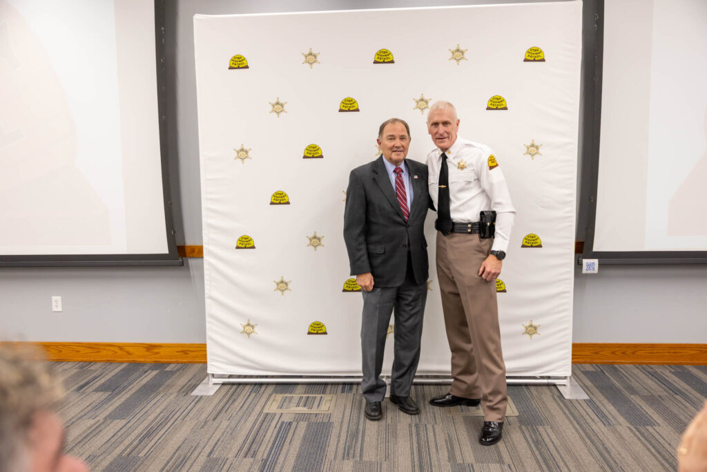 Governor Gary Herbert and Colonel Mike Rapich.