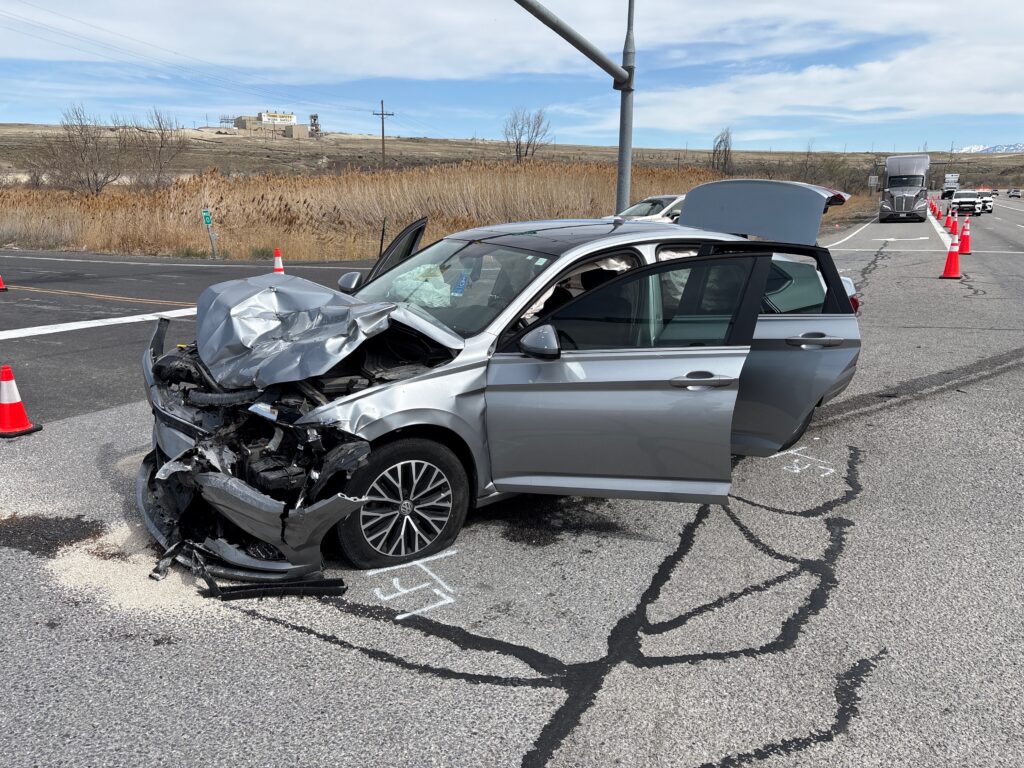 Picture of crashed car from a fatal crash on SR-201.